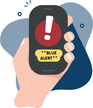 Blue Alert in a Phone