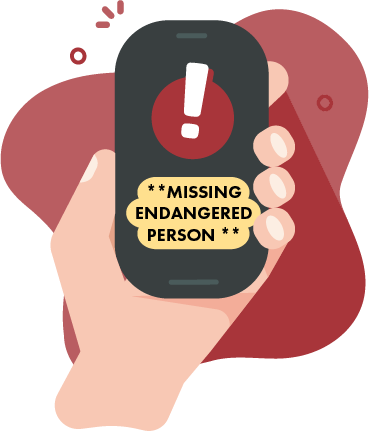 Missing Endangered Person Alert in a Phone